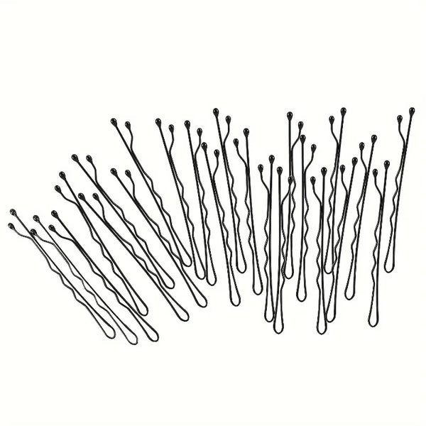 10/20pcs Invisible Wave Bobby Pins,Durable Metal Hair Clips for Women, Simple Solid Color Barrettes with Storage Box.Hairpin