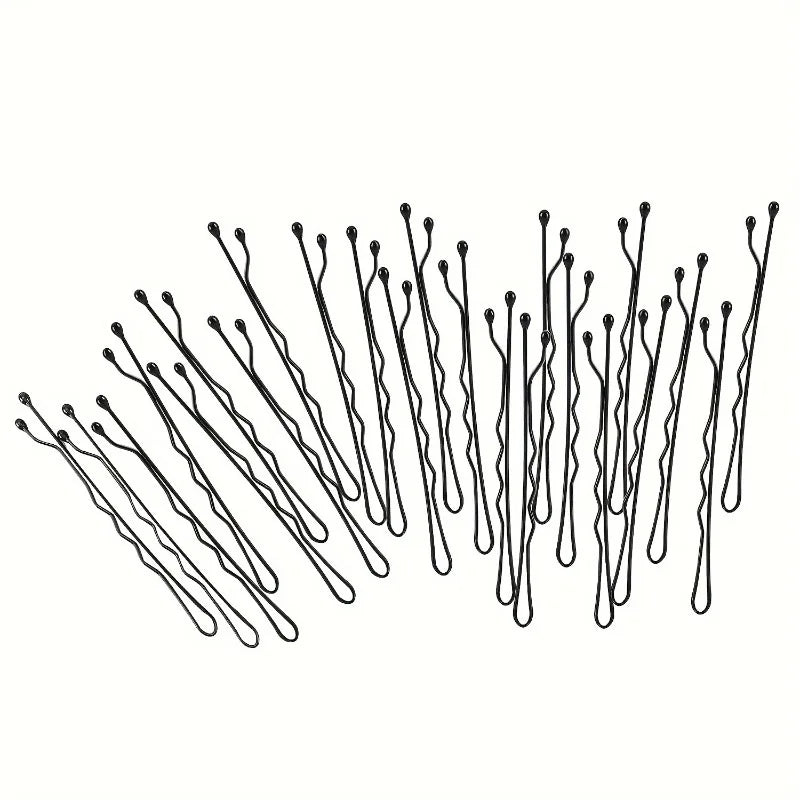 10/20pcs Invisible Wave Bobby Pins,Durable Metal Hair Clips for Women, Simple Solid Color Barrettes with Storage Box.Hairpin