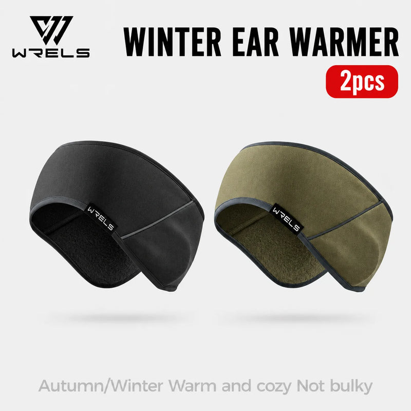 WRELS Ear Muffs Fleece Thermal Ear Covers Headband Reflective Windproof Winter Outdoor Men Women Running Ski Cycling Ear Warmer