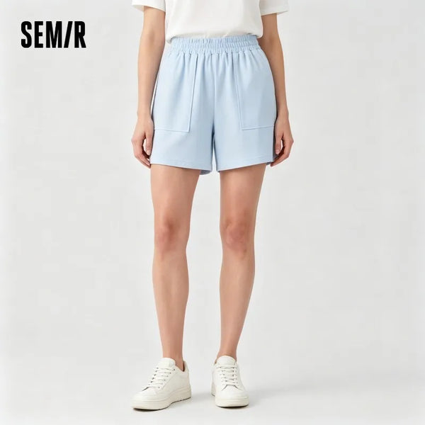 ខោស្ត្រី Semir ស្លៀកនៅផ្ទះ កប្បាសចង្កេះខ្ពស់ ហោប៉ៅធំ អាវរលុងធម្មតា ស្លៀករដូវក្តៅ 2026