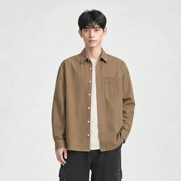អាវបុរស Semir ដេរផ្ទុយ សម្លៀកបំពាក់ធ្វើការ មានហោប៉ៅ រលុង ទន់ភ្លន់ ស្ទីលធម្មតា អាវរដូវស្លឹកឈើជ្រុះ ស្លៀកប្រចាំថ្ងៃ 2026
