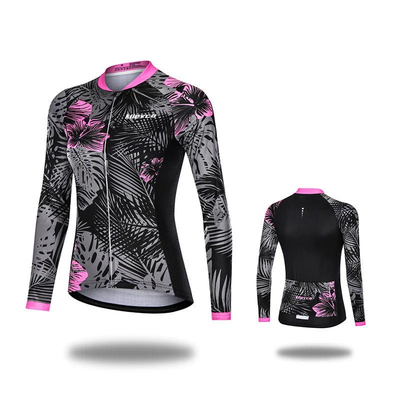 Women’s Summer Thin Long Sleeve Cycling Jersey Quick Dry Breathable MTB Road Bike Shirt Outdoor Racing Sportswear Top