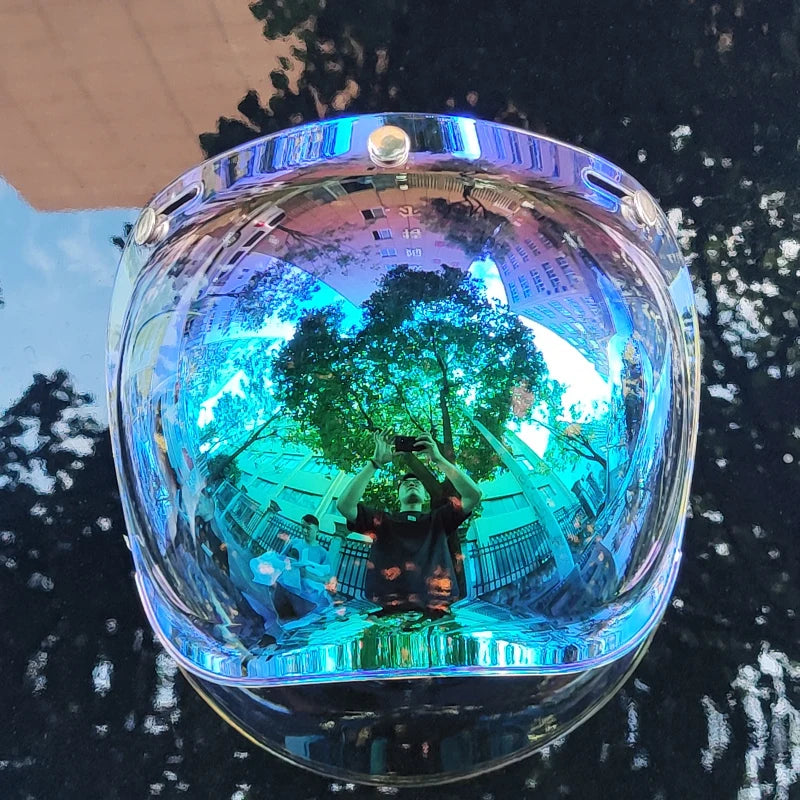 Motorcycle helmet sun shield / 3/4 motorcycle helmet lens bubble sun visor / retro helmet lens windshield / 12 colors optional