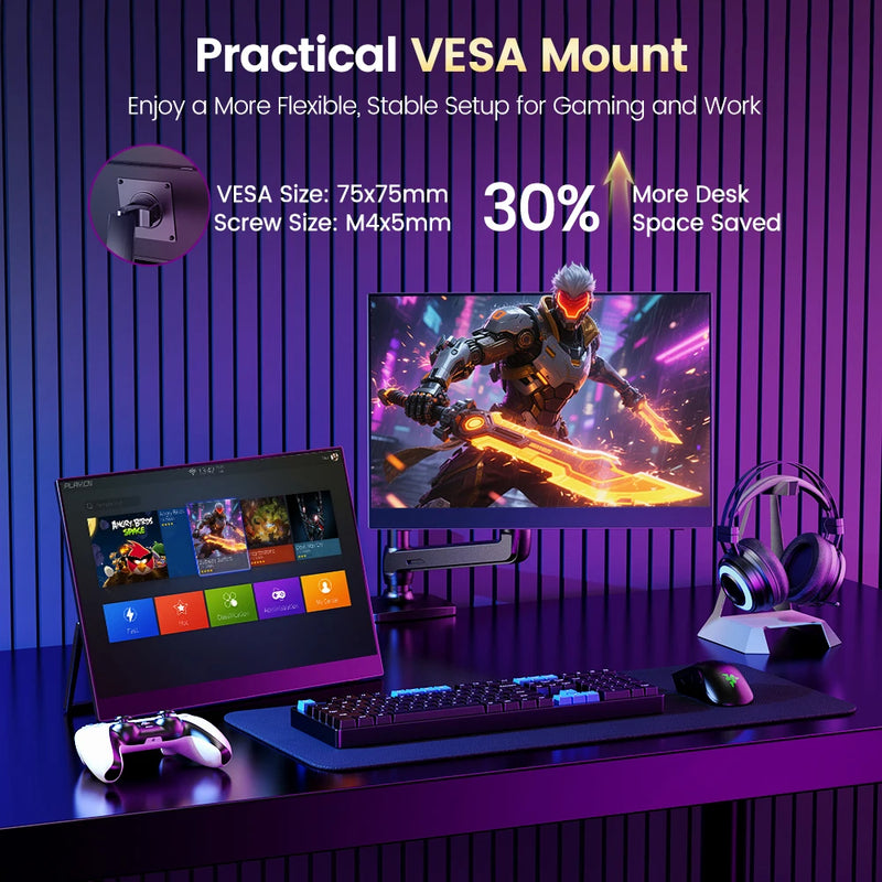 UPERFECT UGame J5 2.5K 240Hz Gaming Monitor 16" Portable Display 100%sRGB w/HDMI USB C For PS5 Steam Deck Switch XBOX Laptop PC
