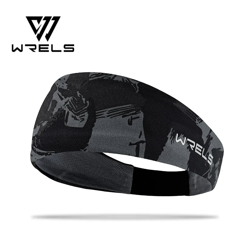 WRELS Sports Headband Sweat Wicking Quick Dry Sweatband Reflective Hair Band High Elastic Durable Men Women Running Headband
