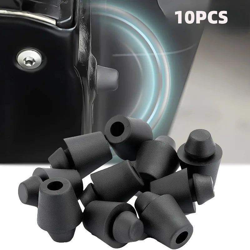 10pcs Black Door Protectors,Anti-Impact Rubber Bumpers,Self-Adhesive Bumpers for Quieter Door Operation And Enhanced Durability