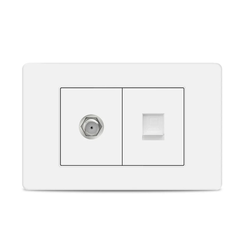 EU Korea Power Plug with 16A Usb Wall Socket,Electric 2Way Light Switch Panel,Universal USB Type-C 20W Fast Charging Outlet 220V