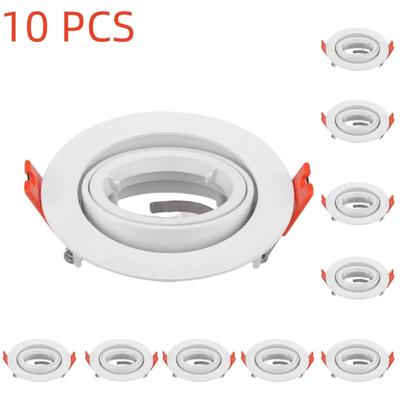 JOYINLED 1/10PCS Adjustable Round LED Downlight Frame MR16 GU10 Recessed Ceiling Light Trim Lamp Holder Socket Spot Fixture