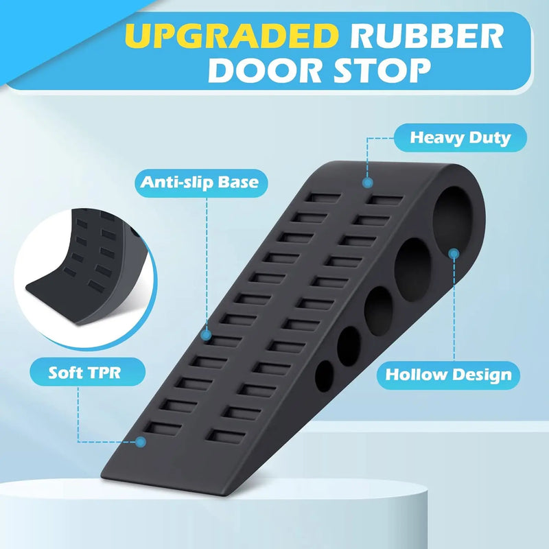 1pc Door Wedges for The Bottom of Doors - Set of Two with a Holder, for Use in Homes, Offices, Dorms, Classrooms, And Garages.