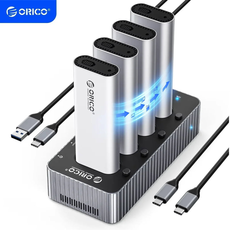ORICO USB4 Internal SSD Duplicator Docking Station 40Gbps M.2 NVMe SSD Clone Docking Station 2/4 Bay Offline Clone SSD Enclosure