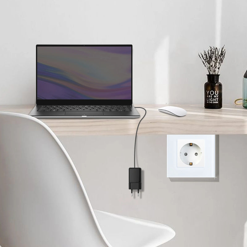 BSEED EU Wall Sockets Single Plugs Sockets Double 5V 2.1A USB Socket Phone Charge Glass Panel Power Sockets Kids Protection 16A