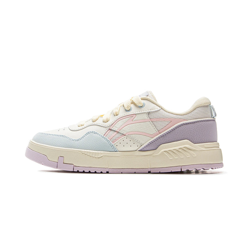 ស្បែកជើង Li-Ning សម្រាប់នារី COMMON 80S Lifestyle មានខ្នើយពីរ មានផាសុកភាព ទន់ ពាក់បាន ស្បែកជើងប៉ាតា LiNing Classic ធម្មតា AGCV208