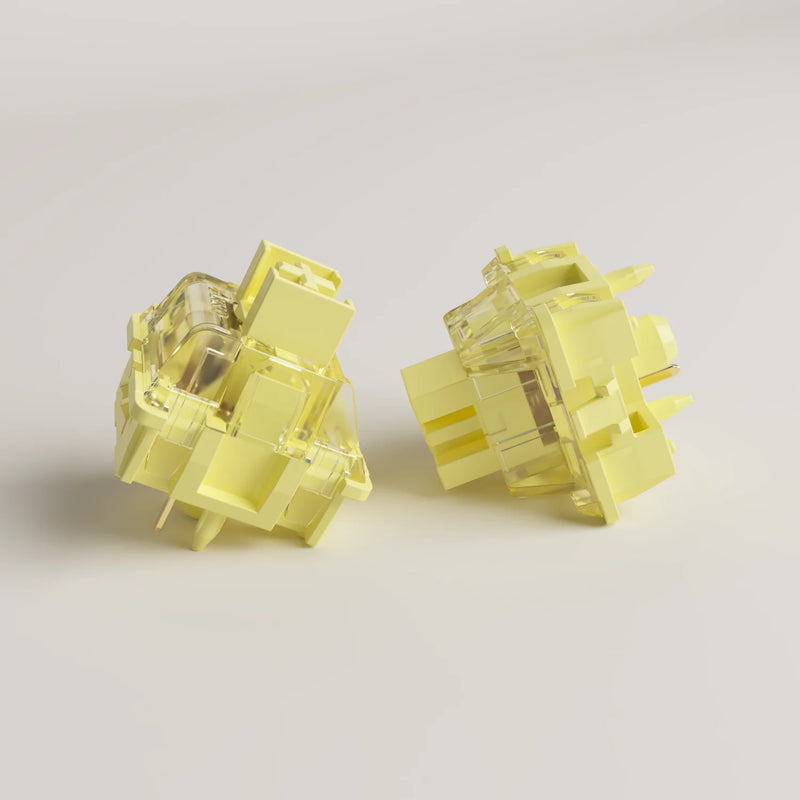 Akko V3 Cream Yellow Pro Switch 5 Pin 50gf Linear Switch with Dustproof Stem Compatible with MX Mechanical Keyboard (45 pcs)