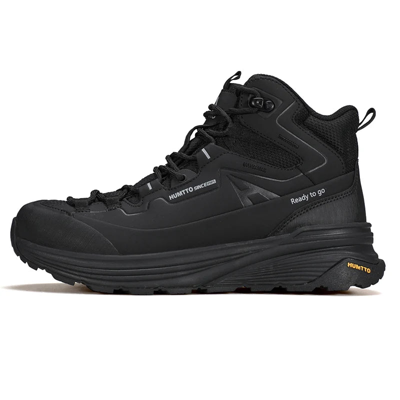 HUMTTO Outdoor Casual Trekking Boots Winter Men's Sneakers Leather Hiking Shoes Men Keep Warm Snow Boots for Man 2024 Trainers