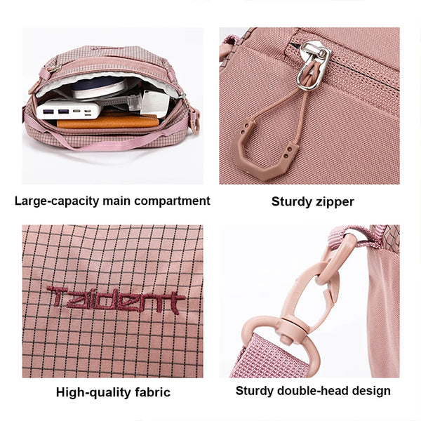 WRELS Single Bag Waterproof Crossbody Sling Bag Lightweight Adjustable Small Shoulder Purse Men Women Sports Travel Handbags