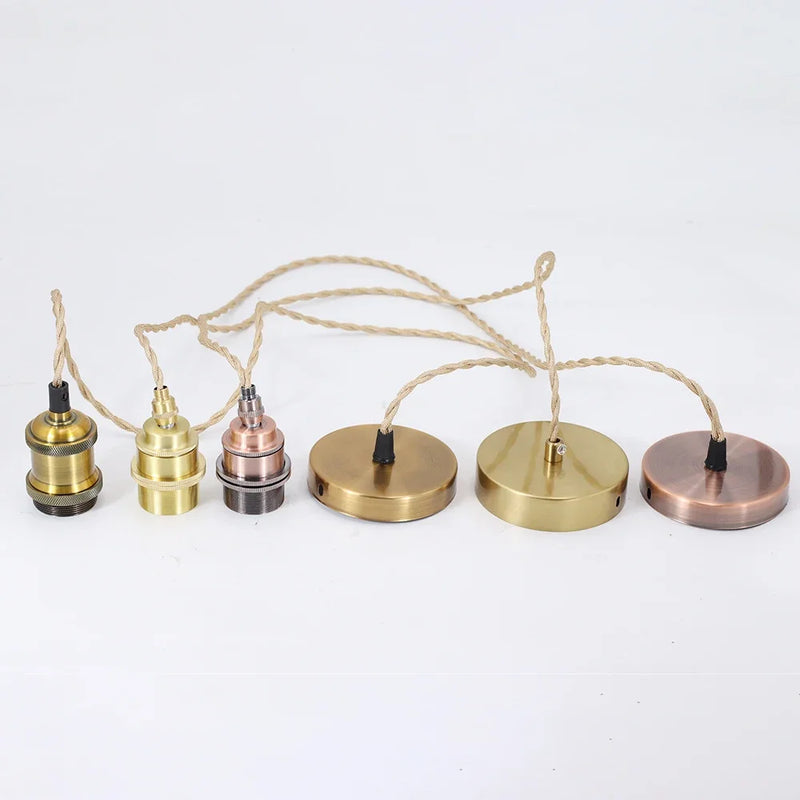 ចង្កៀងព្យួរ LED បែប Vintage ជើងទ្រចង្កៀង E26 E27 រន្ធដោត 110V 220V ចង្កៀង E27 សម្រាប់គ្រឿងបន្ថែមចង្កៀងព្យួរបែប Retro DIY