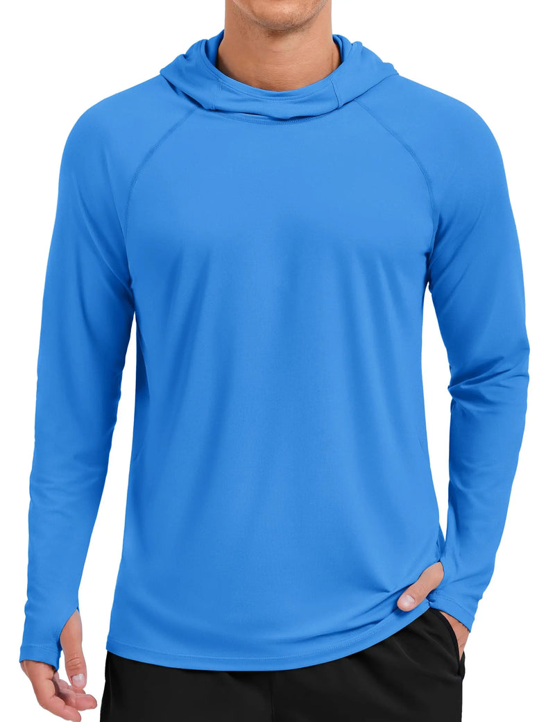 TACVASEN Men's Rash Guard Sun Hoodie Long Sleeve UPF 50+ Sun Protection SPF Quick Dry Hiking Swim Fishing Shirt