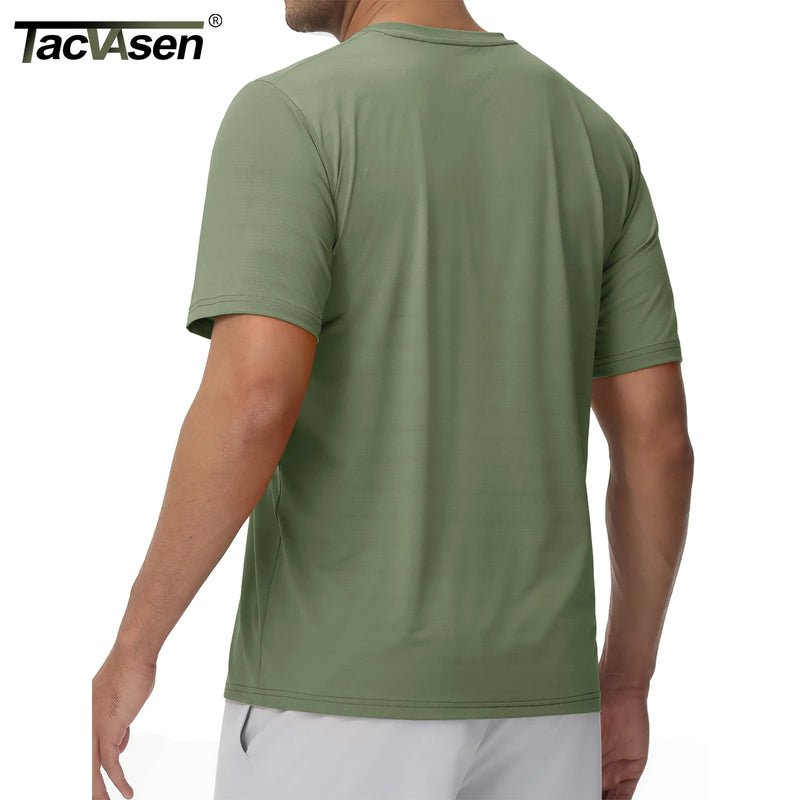 TACVASEN Men's Athletic T-Shirt Quick Dry Breathable Mesh Short Sleeve Tee Moisture Wicking Lightweight Running Workout Gym Top