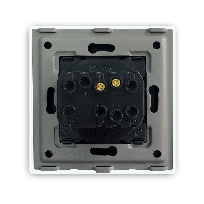 BSEED EU Standard Mechanical Button Switch Doorbell Switch Tempered Galss Frame Push Switch for House Hotel