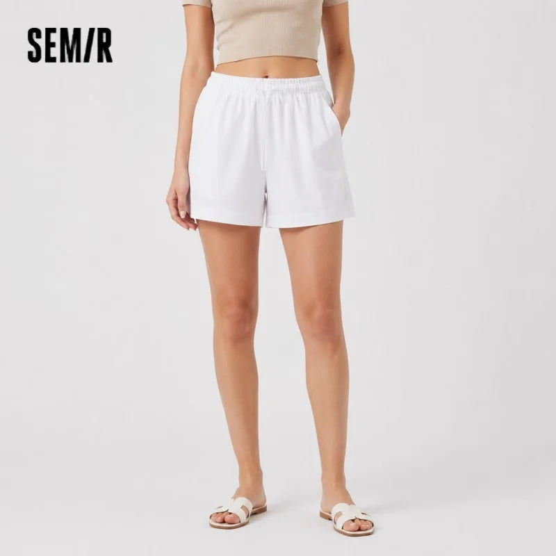 Semir Women Shorts Ruffle Draping Loose Casual Straight Shorts 2026 Summer Relaxed Style