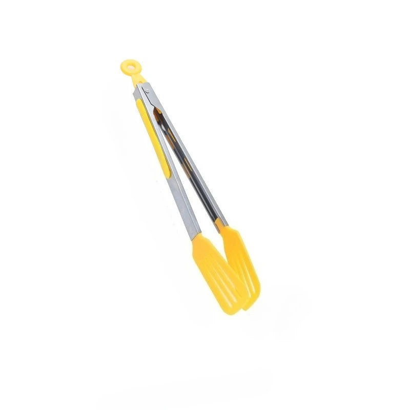 Silicone BBQ Grilling Tongs - Non-Stick, Heat-Resistant Kitchen & Outdoor Cooking Tools for Salad, Bread, and Barbecud-Food-Safe
