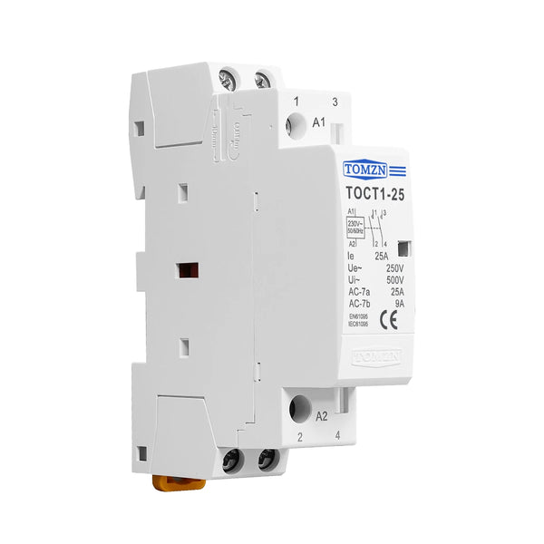 TOMZN TOCT1 2P 16A 20A 25A 220V/230V 50/60Hz Din Rail Household AC Modular Contactor 2NO 1NO1NC 2NC
