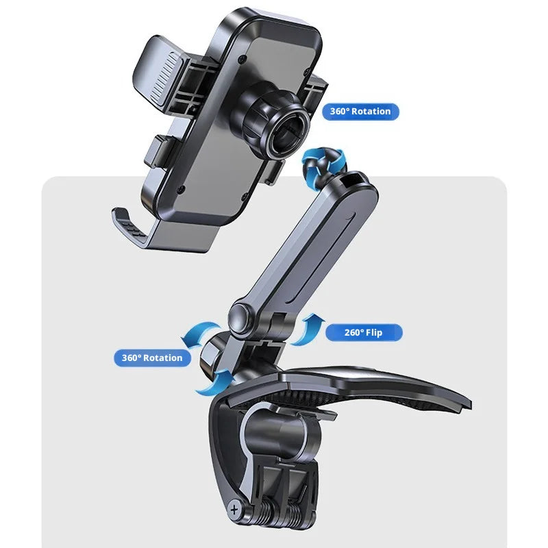 SEAMETAL Car Phone Holder Dashboard Clip Mount 360° Rotation Auto Cell Phone Stand Handsfree Smartphone Bracket for 4.7-7.2 inch