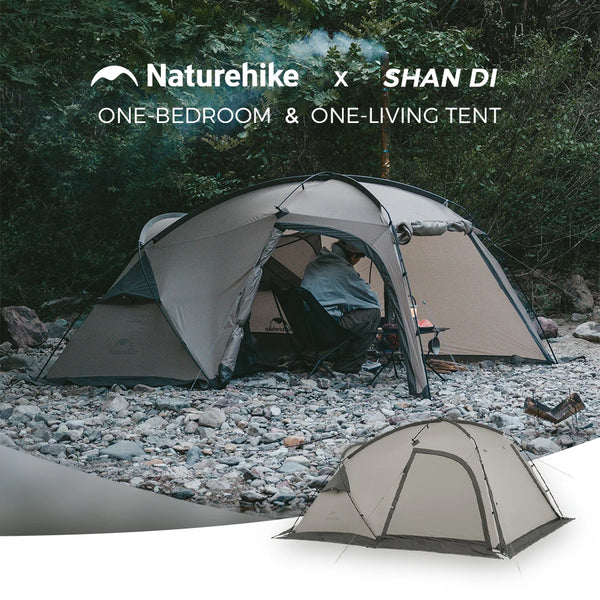 Naturehike Tent 2 Person Outdoor Camping Shelter Ultralight Hiking Awning Tent One Room One Hall Rainproof Sunscreen Travel Tent