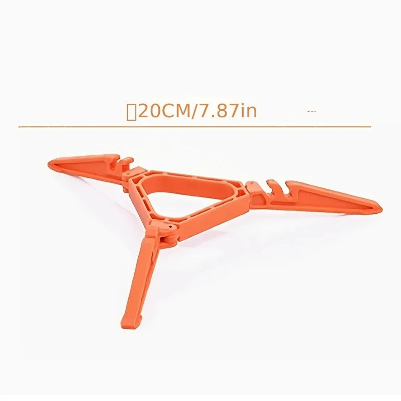 1pc Outdoor Folding Gas Tank Support Portable Flat Gas Tank Three-legged Stable Plastic Fixing Frame Camping Accessories