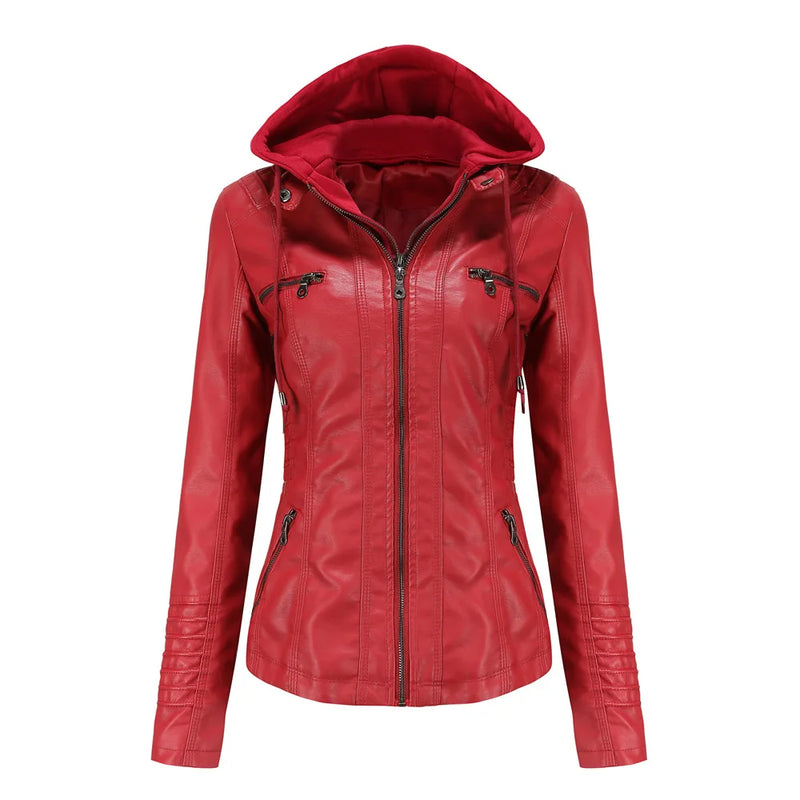 2026 New Women Autumn Faux Leather Jackets Coats, Women Black PU Motorcycle Leather Clothes for Women Jacket Coat XS-7XL