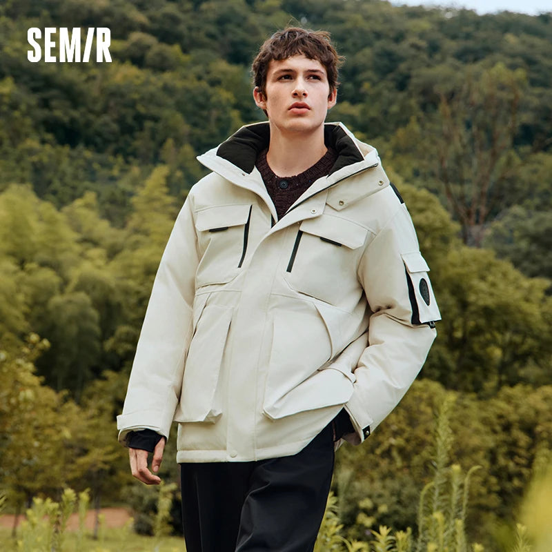 Semir Protective Down Jacket Men Winter Xcnspace Aerospace Collaboration Series Goose Down Outerwear 2025 New Men'S Wear