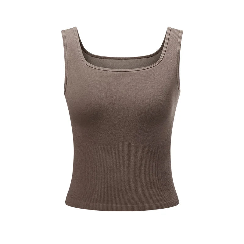 Semir Women Tanktop Padded Sports Fitness Wide Strap Solid Slim Fit 2026 Breathable Everyday Outerwear Base Layer