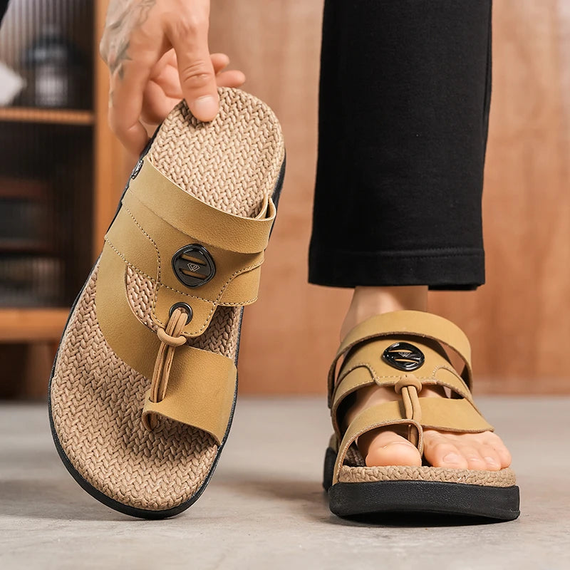 Men's slides Flip-flops Sandals summer new anti-slip outdoor comfort soft-sole non-slip light fashion casual walking beach shoes