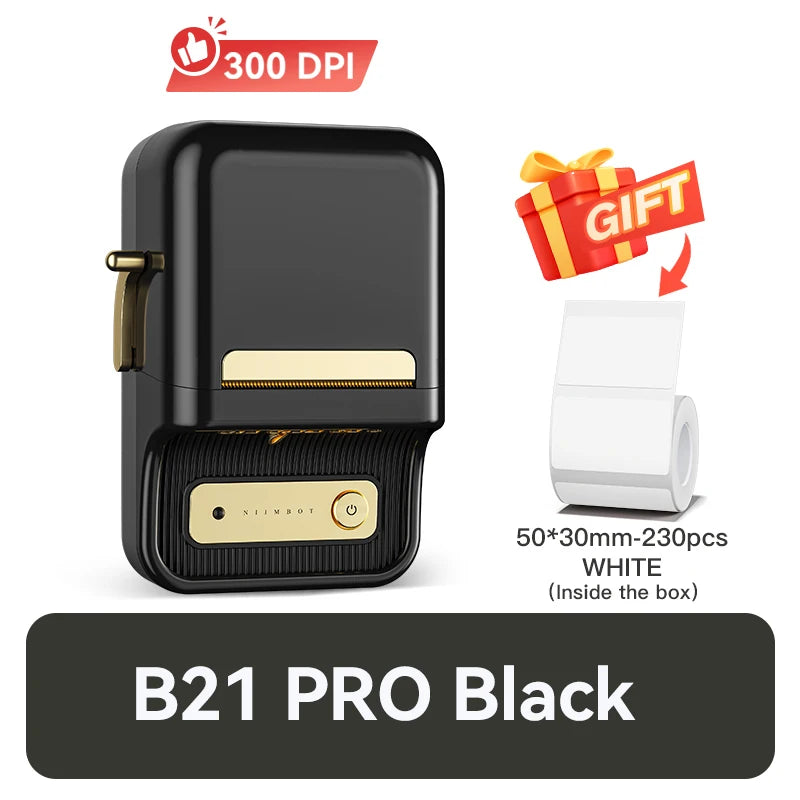 NiiMbot B21 B21 PRO Bluetooth Adhesive Label Printers Mini Thermal Printer Wireless Barcode Label Maker for Office Clothing