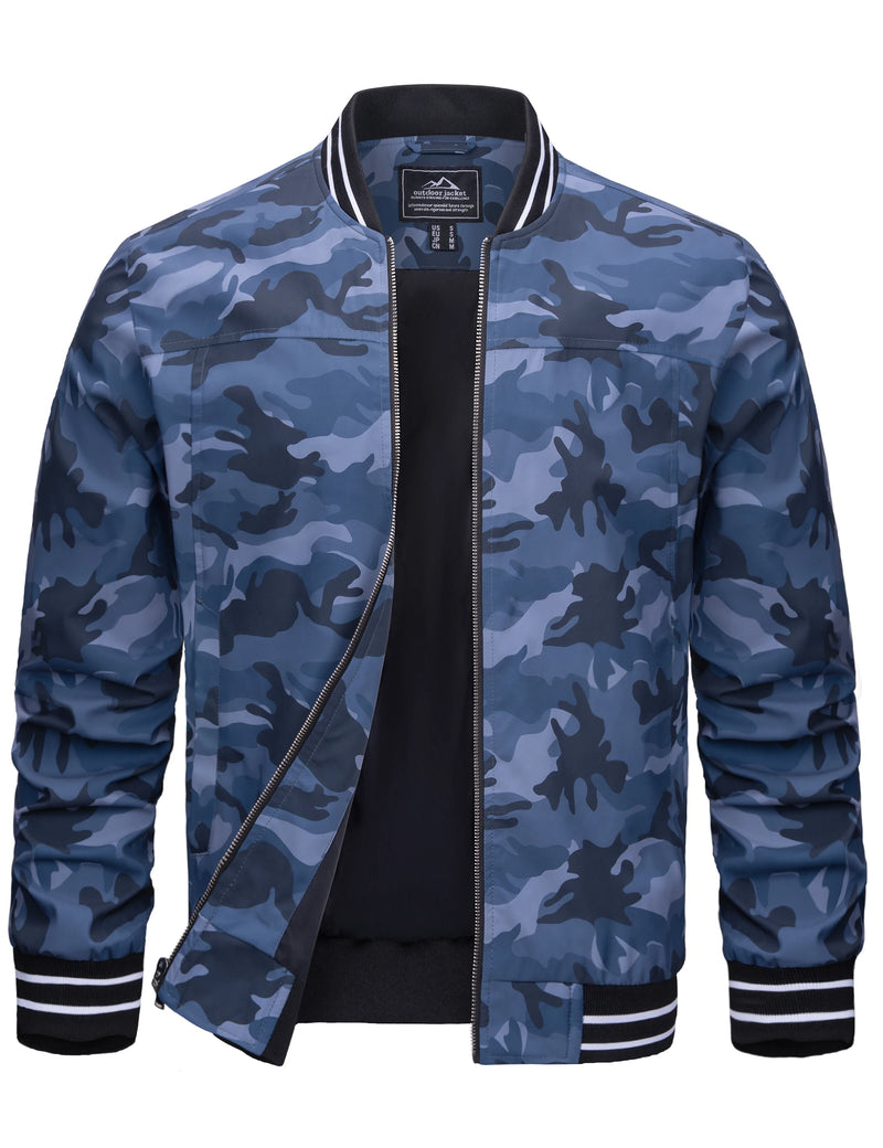 TACVASEN Mens Lightweight Waterproof Bike Jackets Windproof Warm Outdoor Jackets Spring Fall Zip Up Coat With Pockets