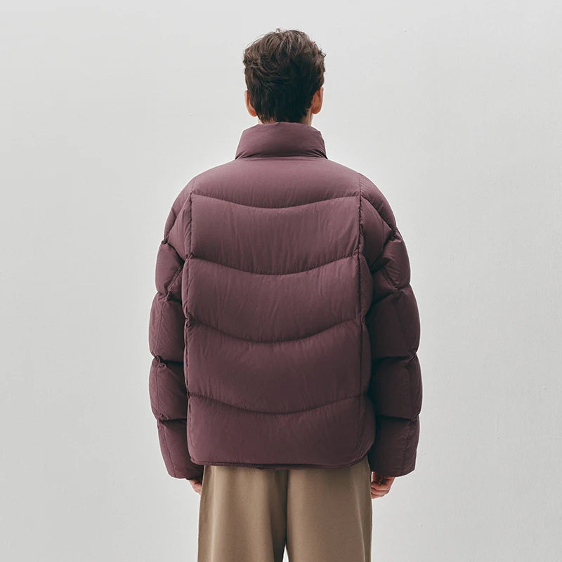 Semir Unisex Down Jacket 90 Percent Down Fill High Loft Fill Stand Collar Puffer Shape 2026 Winter Warm Insulation