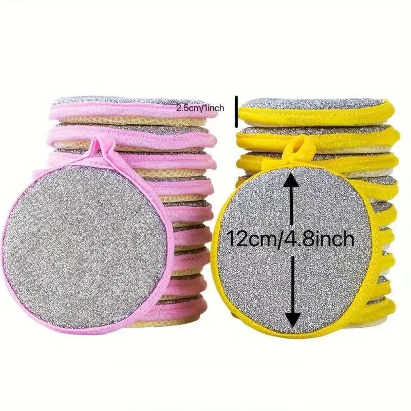 3/5pcs Pack Double-sided Dishwashing Sponge,Powerful Stain-removing Kitchen Cleaning Cloths, Durable,Suitable for Cleaning Pots.