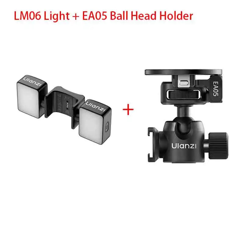 ភ្លើង បំពេញ ម៉ាញេទិក ពីរ Ulanzi LM06 5800K សម្រាប់ វីដេអូ DJI OSMO Pocket 3 4 ជាមួយ នឹង ការ បង្វិល 360° សម្រាប់ ការ ផ្សាយ ផ្ទាល់ Vlog