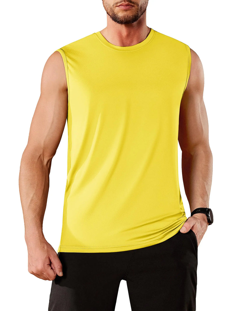TACVASEN UPF 50+ TANK TOPS Quick Dry Sleeveless T-shirts Mens Summer Gym Fitness Running Tee Shirts Trainning tshirts Swimming