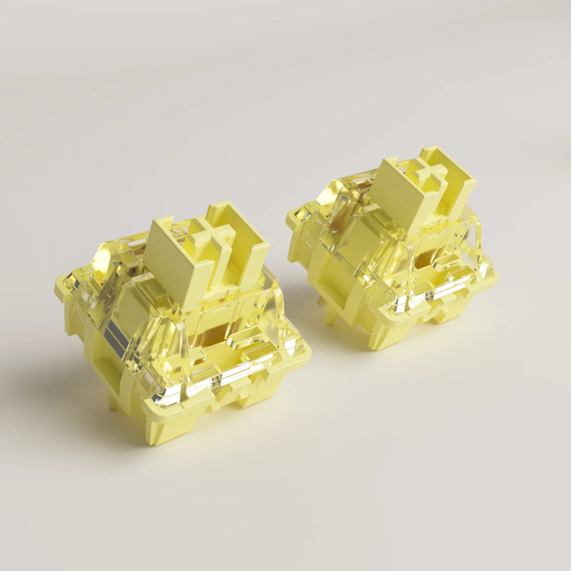 Akko V3 Cream Yellow Pro Switch 5 Pin 50gf Linear Switch with Dustproof Stem Compatible with MX Mechanical Keyboard (45 pcs)
