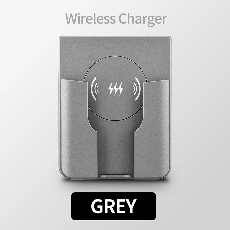 QI Universal Flush Wall Mount Wireless Charger,15W Fast Charging Stand for Phones,AC 110–220V