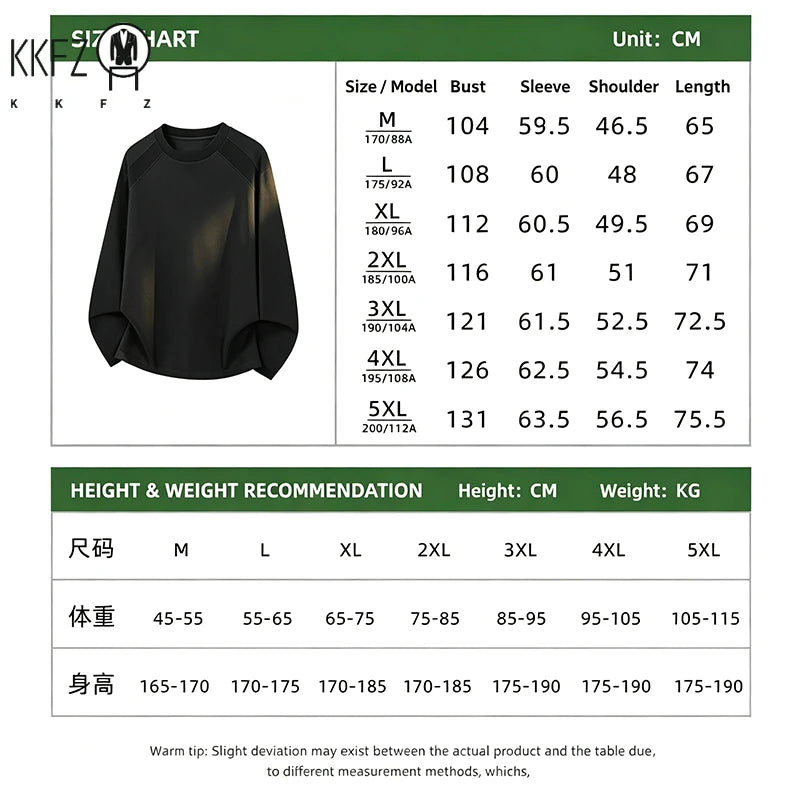 Mens Casual Loose Long Sleeve Sweatshirt Crew Neck Raglan Seam Textured Shoulder Breathable Fabric Daily Wear