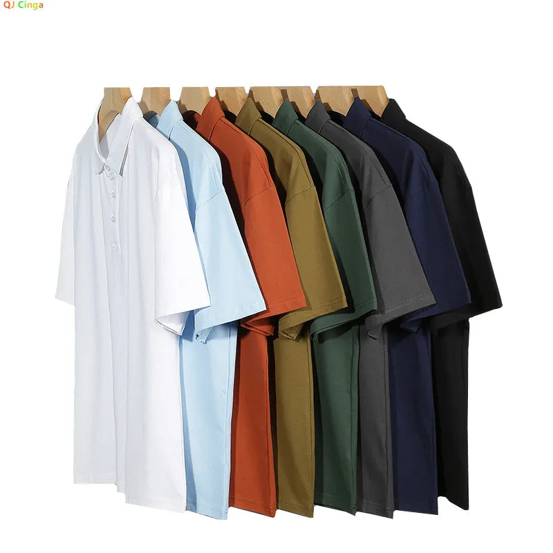 2026 Summer Men's Cotton T-Shirt, Turn-down Collar Short Sleeve POLO Shirt with Loose Fit Casual T-shirt Polo Shirts