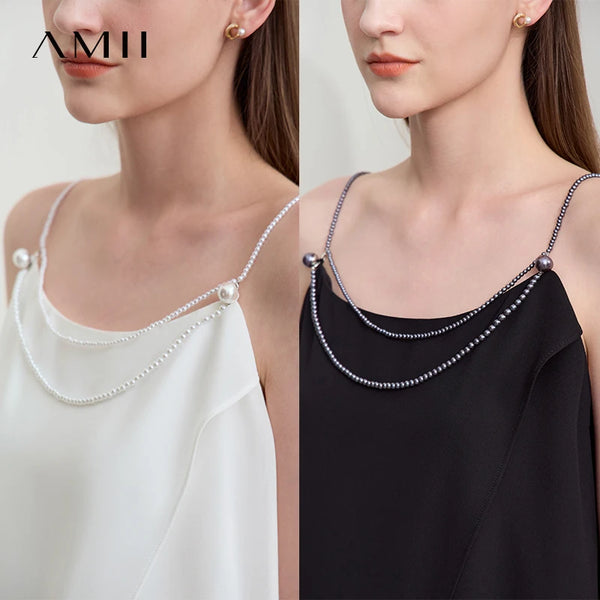 អាវកាក់ Amii Minimalism Luxury Camisole ឆ្នាំ ២០២៥ រដូវក្តៅ មុខរបរជប់លៀង ថ្មី អាវក្រណាត់ Chiffon រាងអង្កាំ អាវស្រាល ឆើតឆាយ សម្រាប់នារី 12552095