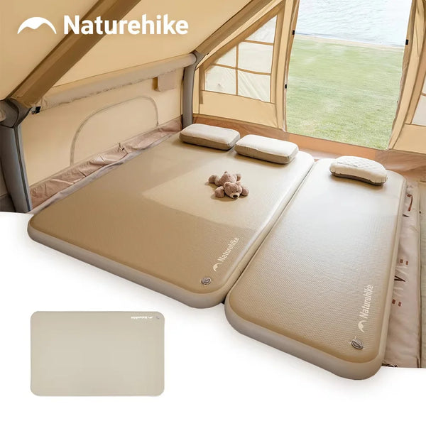 Naturehike Youmeng Inflatable Cushion Camping Brushed Air Mattress Outdoor Portable 10CM Sleepin Pad Double Splicing Tent Mat