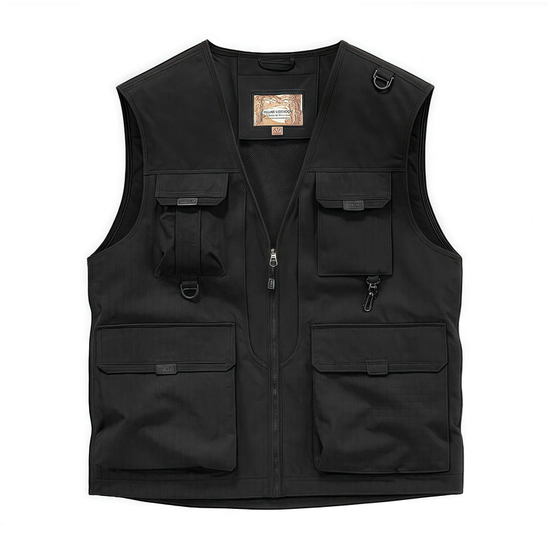 Men's 2025 Autumn Multi-Pocket Breathable Outdoor Casual Sports Sleeveless Jacket Fashion Photographer Design Fishing Vest