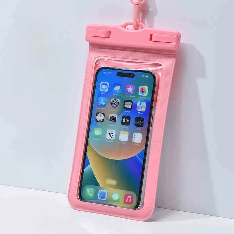 1pc Extra-Large Waterproof Phone Pouch Touch Screen Compatible Floating Dry Bag for Swimming,Snorkeling,Take Photos Underwater