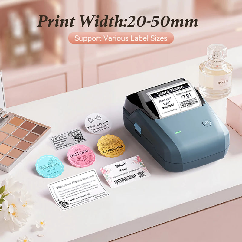 Niimbot B1 Portable Cosmetics Label Printer Wireless  Label Maker Multifunctional Self-adhesive Pocket Label Machine