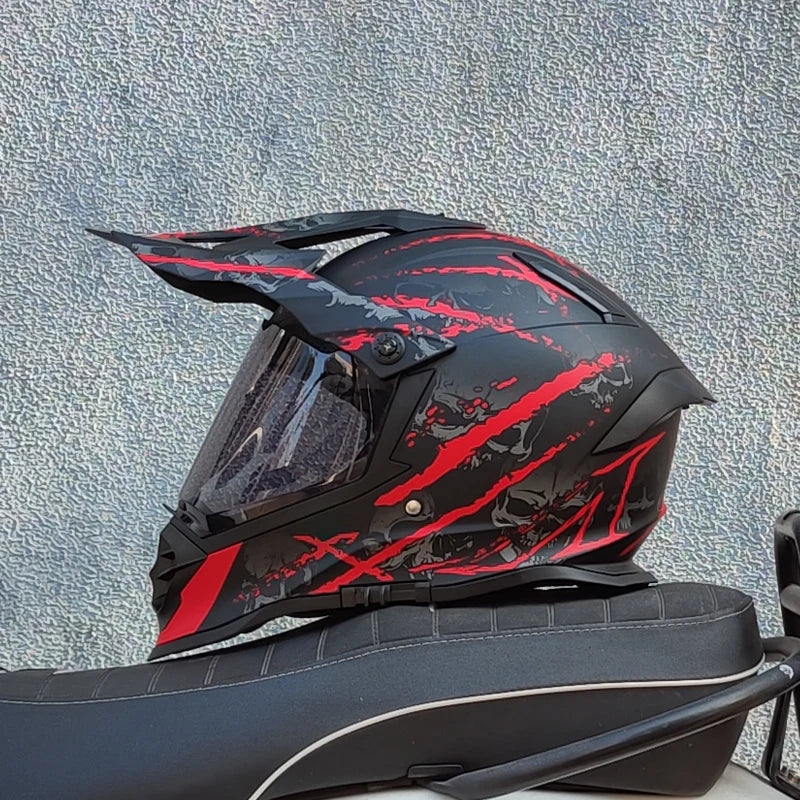 WLT full face motorcycle helmet ABS off-road helmet professional full-over rally racing helmet men DH downhill Capacete DOT