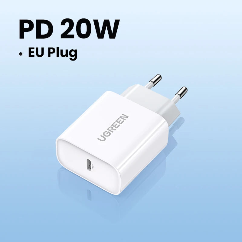 UGREEN PD Charger 20W Fast USB Type C Charger for iPhone 18 17 Quick 4.0 3.0 USB Charger for Xiaomi Samung Mobile Phone Charger